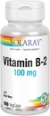 SOLARAY Vitamin B-2 Riboflavin 100 mg med Aloe Vera 124; sund energi Metabolisme, hud, hår & nails