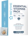 Revive MD Essential Vitamin Pakker til kvinder & mænd, Vitaminer Pack Daily Nutrient Supplement - Travely-Friendly Multivitamin Pakker med Arjuna & Turmerisk Extract Support Heart, Fælles, & orgel sundhed