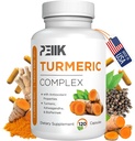 Gurkemeje med sort peber & Ashwagandha - Høj Absorption Ultra Potent Gurkemeje Supplement med 95% Curcuminoider, BioPerine & Ashwagandha - Gurkemeje kapsler til fælles støtte 120 Kapsler