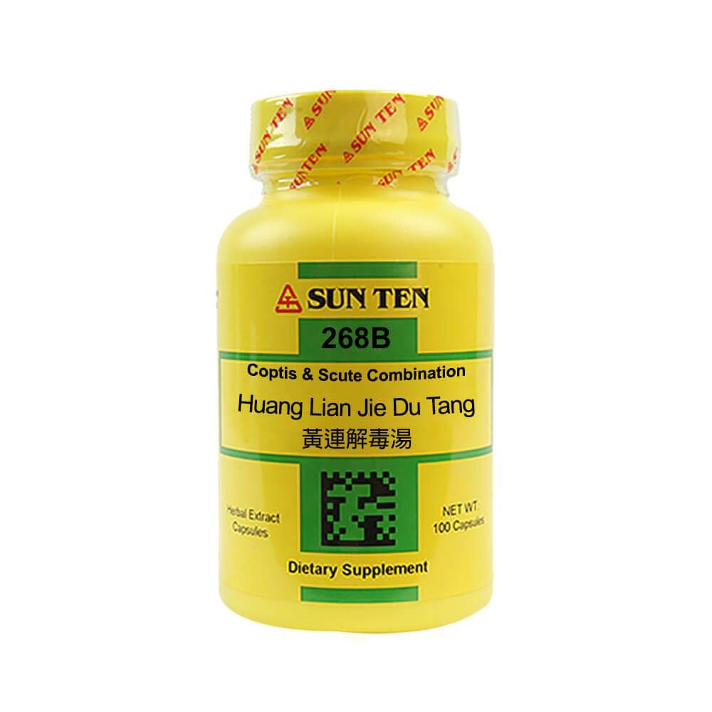 Sun Ten - Coptis & Scute Kombinationskapsler / Huang Lian Jie Du Tang / Scute Combination Capsules / Huang Lian Jie Du Tang