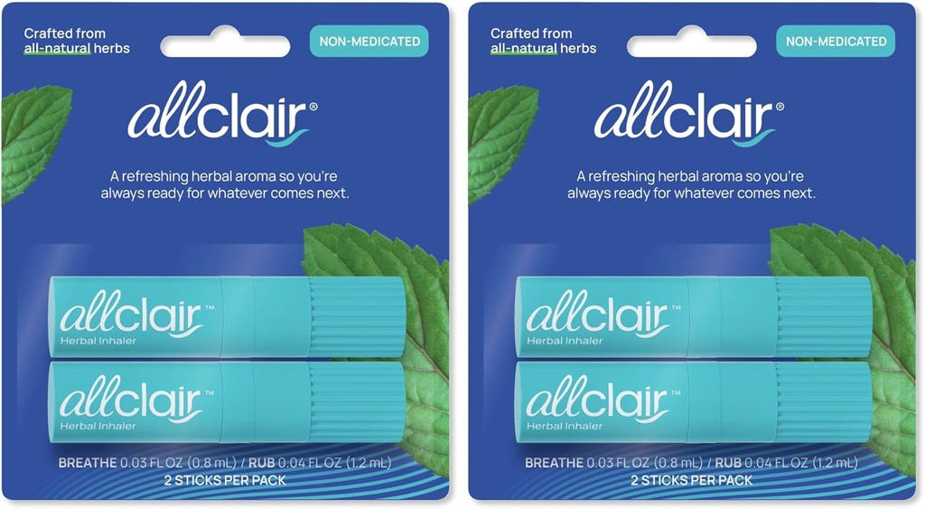 Kvalme Relief Inhaler - Tag kontrol over Motion Sygdom, Morgen Sygdom, Medicin, Stress - Hurtig, Natural, Drug- Free, Ikke-Drowsy & Portable Travel Essential - Pack of 4 Inhalers