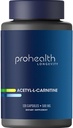 ProHealth Longevity Acetylcarnitin Brain & Heart Health Booster. Potent antioxidant til kognitiv beskyttelse og muskelvedligeholdelse. Understøtter Youth Cellular Energy. 500 mg per servering, 120 Servering