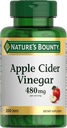 Nature 's Bounty Apple Cider Vinagre 480mg piller, Vegetarisk supplement Plant baseret, 200 tabletter