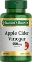 Nature 's Bounty Apple Cider Vinagre 480mg piller, Vegetarisk supplement Plant baseret, 200 tabletter