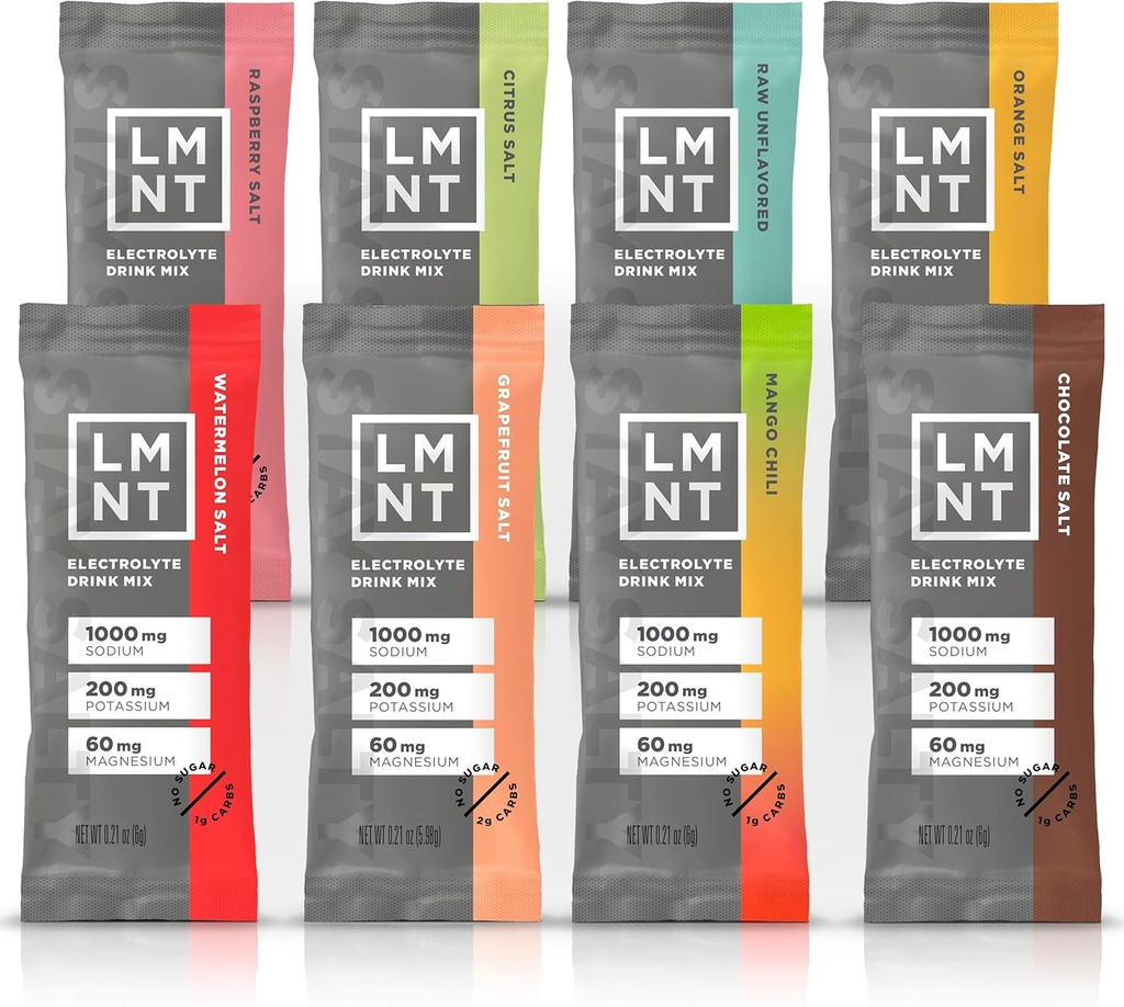 Drink LMNT Zero Sugar Electrolytes - Sample Pack- 124; Drink Mix - 124; 8- greve