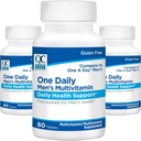 Quality Choice Mens One Daily Multivitamin with Vitamins A C D E B (1, 2, & 6) and Mineral Supplements in 60 Count Bottles (3 Pack)