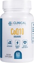 Kliniske effekter CoQ10 Supplement - Coenzym Q10 200mg - 30- Day Supply - Ubiquinone Antioxidant Supplement for Heart Health, Kognitive funktioner og energistøtte - 1 Capsule a Day - Made in USA
