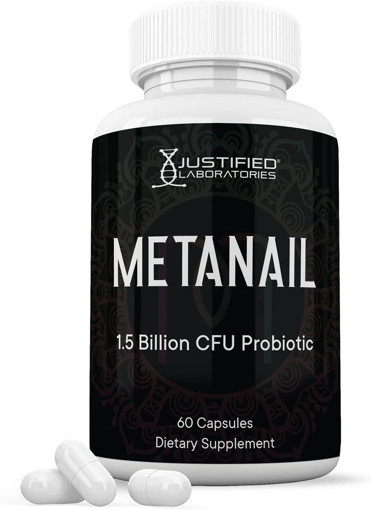 Justeret Laboratorier Metanail 1,5 Millioner CFU Probiotisk Nail Support 60 Kapsler