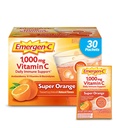 Emergen- C 1000mg C-vitamin pulver til daglig immunstøtte Koffein fri C-vitamin kosttilskud med zink og mangan, B-vitaminer og elektrolyter, Super Orange Flavor - 30 Greve