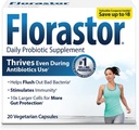 Florastor Daily Probiotic Supplement for kvinder og mænd, Anvendelse med Antibiotika, Saccharomyces Boulardii CNCM I- 745 (20 Capsule, pakke med 2)