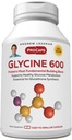 ANDREW LSSMAN Glycine 600mg - 180 kapsler - Pure, Simple, Aminosyre. Kritisk strukturel rolle i collagen væv. Ingen tilsætningsstoffer