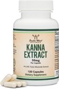 Kanna Extract Supplement (Sceletium Tortuosum) - 50mg Per kapsler, 120 Greve - for afslapning og fred i sindet (min .4% Total Alkaloider) Non- GMO, Gluten Free, Vegan Safe by Double Wood