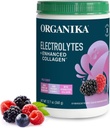 Organikа elektrolyter med forbedret collagen pulver til kvinder & mænd - 13 oz - Wild Berry- smag Effervescent Electrolyte & collagen drik mix - Dyb hydrering, mobilitet, hud, hår, & negle
