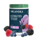 Organikа elektrolyter med forbedret collagen pulver til kvinder & mænd - 13 oz - Wild Berry- smag Effervescent Electrolyte & collagen drik mix - Dyb hydrering, mobilitet, hud, hår, & negle