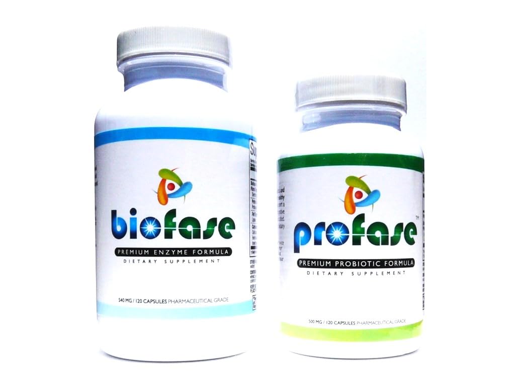 Biofase- Enzyme & profase- probiotisk kit - Biofilamentforsvar, understøtter sund fordøjelse & din Flora Balance - Lille kit
