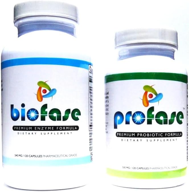 Biofase- Enzyme & profase- probiotisk kit - Biofilamentforsvar, understøtter sund fordøjelse & din Flora Balance - Lille kit