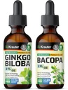 BIO KRAUTER Bacopa Tincture 2 Fl. Oz. & Ginkgo Biloba Tincture 2 Fl. Oz.