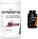 JYM Green Super Food Blåbær Acai Pulver med Spirulina & Vita JYM Multivitamin til atleter 60 tabletter