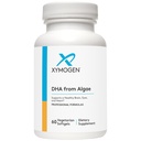 XYMOGEN DHA fra Algae - DHA Omega-3 Supplement - Understøtter hjerne, øje, hjerte + immunforsvar (60 Softgels)