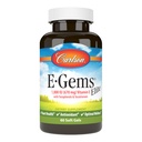Carlson - E- Gems Elite, 1000 IE (670 mg) E-vitamin med tocopheroler og tocotrienoler, optimal wellness, 60 Softgel