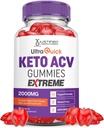 Justified Laboratories Ultra Quick Keto ACV Gummies Extreme 2000MG Ultraquick Keto Gummies Apple Cider Vinticaria Formuleret med Pomegranate Beet Juice Powder B12 Vegan Non GMO 60 Gummys