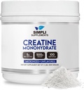 Premium Creatin monohydrat pulver 500g • 124; Bedste Creatin for mænd og kvinder • 124; Uflavored Creatin Nutritional Supplement for Muscle Building & Recovery • 124; Non- GMO & Vegan- Friendly • 124; Scooper inde