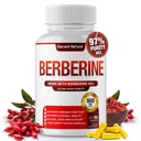 Berberine Supplement 1800 mg - Premium Berberine HCl 97% høj renhed, understøtter immunsystem, høj potens hydrochlorid & ekstrakt, aktiverer AMPK & GLP-1, non-GMO Vegan, for Mænd kvinde 90 kapsler