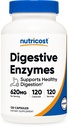 Nutricost fordøjelsesenzymer 620mg, 120 kapsler - Komplet fordøjelsesenzymer supplement