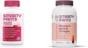 SmartyPants Gummy Multivitamin til kvinder 50 og derover: Omega 3 Fiskeolie (EPA / DHA), Methylfolat & Kvinders Multivitamin Gummies: Omega 3 Fiskeolie (EPA / DHA), Methylfolat, CoQ10