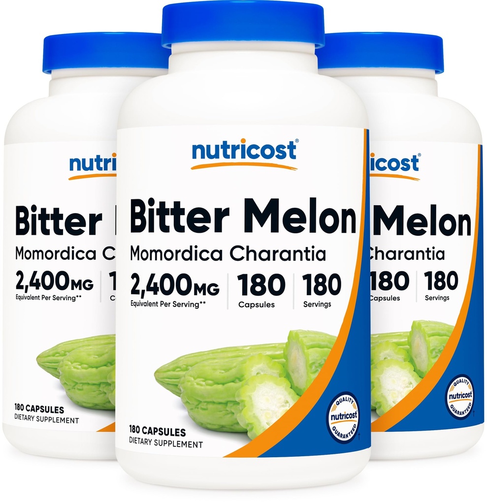 Nutricost Bitter Melon 600 mg, 180 kapsler (3 flasker)