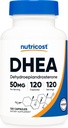 Nutricost DHEA 50mg, 120 kapsler - Gluten Free, Soy Free, Non- GMO, Supplement