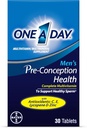 One A Day Mænds Pre-Conception Health Multivitamin til støtte sund sperm, Supplement til mænd med C-vitamin, E-vitamin, Selen, zink, og Lycopene, 30 Greve