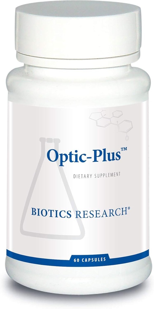 Bioteknologi Forskning Optic Plus Eye Vitamin & Mineral Support Supplement med Lutein og Zeaxanthin, Sund Retinal Tissue og Vision 60 Kapsler