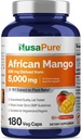 NusaPure African Mango 10: 1 ekstrakt, 500 mg svarende til 5000 mg per Veggie Caps 180 kapsler (ikke- GMO, Vegan)
