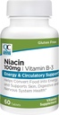 Kvalitetsvalg Niacin (vitamin B3) Energi & Ciculatory Support 100 mg tillæg, 60 Count Flasker
