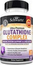 BioSchwartz Glutathione Supplement 500mg - Lever Detox med Quercetin, C-vitamin, mælk tidsel, Alpha Lipoic Acid - Immunity Support Pill - Enhanced Immunity Defense Health Formel - 60 kapsler