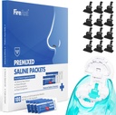 FireAnt 100 Saline Pakker og 12 Genanvendelige Saline Pods Repills Set, Kompatibel med Navage Nasal Care - Inkluderer 100 Count salt Pakker Sinus Rinse + 12 Pack Silicone Salt Pads Genfyld i sort