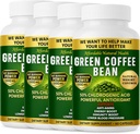 Green Coffee Bean Extract, 100% Pure Green Coffee Bean Kapsler, 50% Chlorogen Acid, 10.000 mg Styrke, 240 Kapsler, 8 måneder Supply, Non- GMO og Gluten Free, Traditional Herbal Supplement