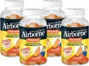Airborne 750mg C-vitamin immunsupport Gummies for voksne, Zeress Orange Flavor, Gluten Free Crafted Blend med stærke antioxidanter Vitaminer A C & E, 63 Gummies (4 Pack)