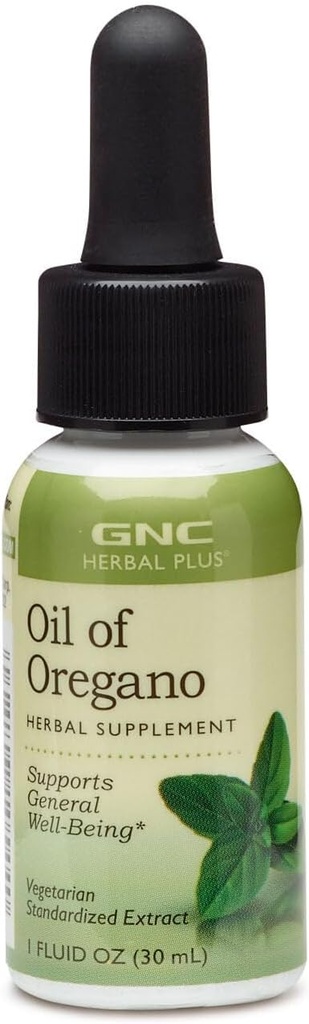 GNC Herbal Plus Oil of Oregano Supplement, Vegetarisk, Understøtter General Well- Being, 448 Servering