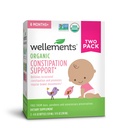 Wellows Organic Baby Constipation Support Relieves Occasional Constipation for Spædbørn & Toddlers, No Harsh Laxatives, USDA Certified Organic, 4 Fl Oz (Pack of 2), 6 Months +