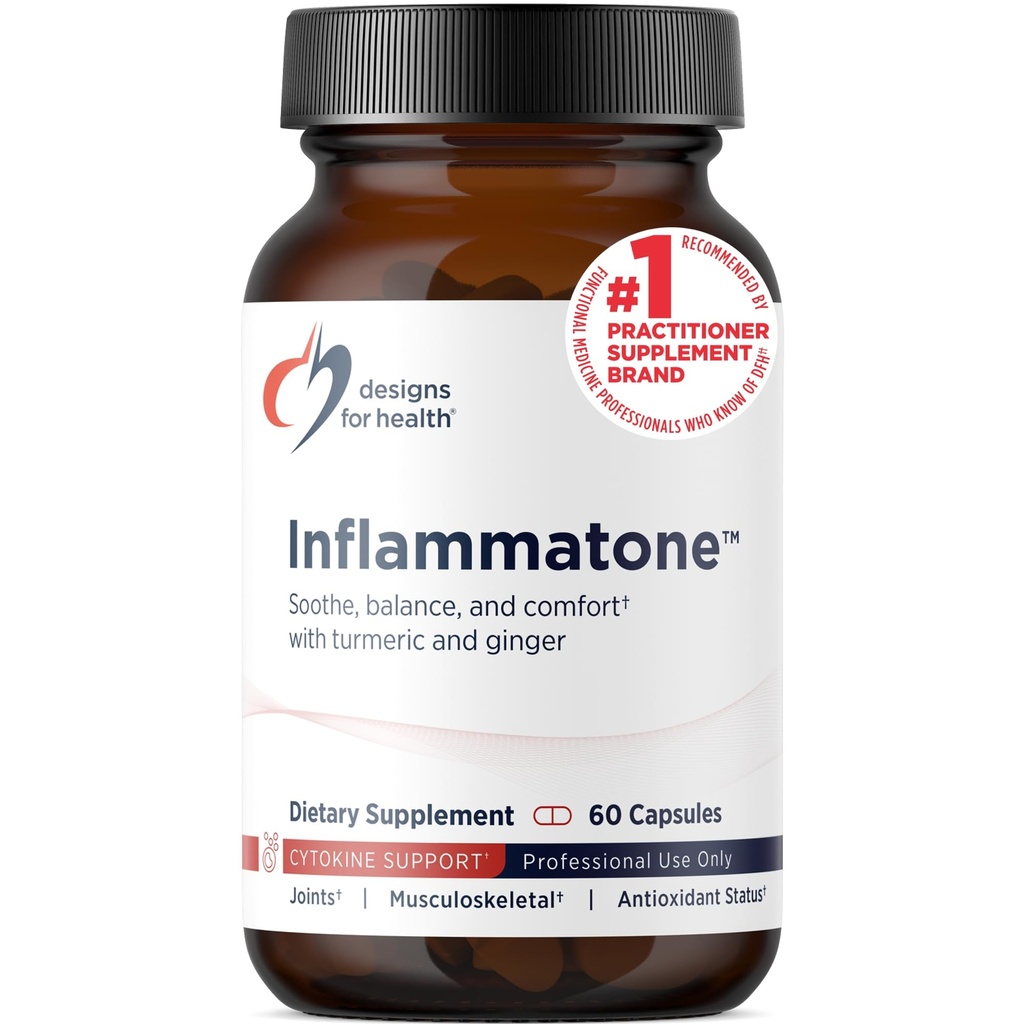 Design for sundhed Inflammaton - Gurkemeje Kosttilskud med Proteolytiske enzymer, Boswellia, Quercetin & Resveratrol (60 kapsler)