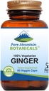 Pure Mountain Botanicals Ingefær Kapsler - Kosher Vegan med 1000mg Organic Ingefær Root Supplement