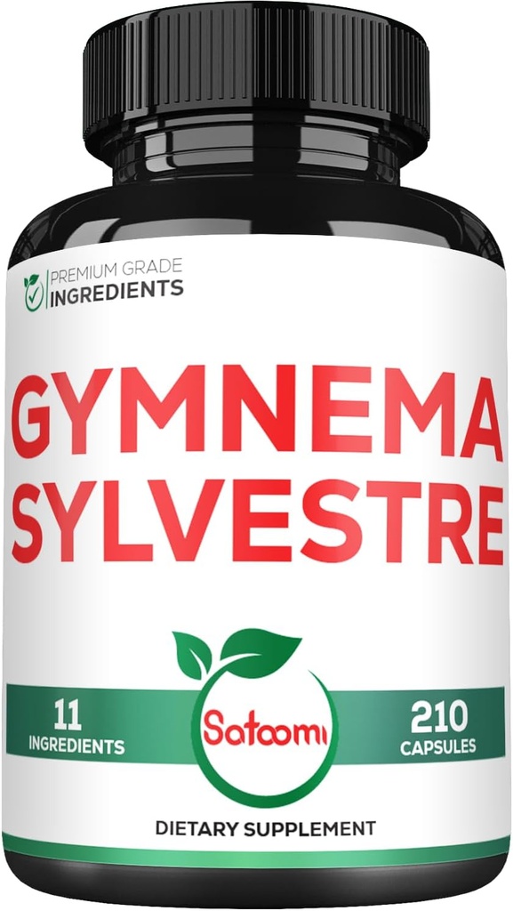 1000mg Gymnema Sylvestre Kosttilskud - 210 Kapsler - Gymnema Extract 20: 1 med Berberine HCl, Quercetin & mere - Støtte til immunforsvar, fordøjelsessygdomme og kropshåndtering