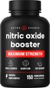 NutraChamps Nitroxide Supplement, L- Arginin, L Citrullin Malat, AAKG, Pine Bark, Grape Seed Extract, Extra Strength Nitrooxide Booster, Nitrooxide Pills, Strength, Energy, Blood Flow