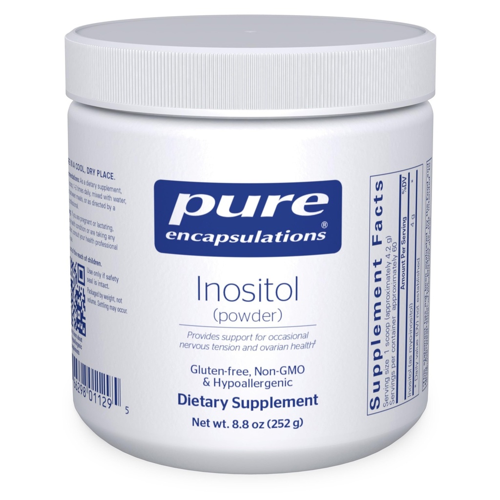 Ren indkapsling Inositol (pulver) - supplement til støtte energi, nervesystem og ovariefunktion * - med Myo-Inositol - 8.8 Ounces