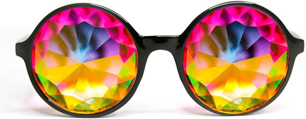 GloFX Xtra Lite Kaleidoscope Glasser - 124; Letvægts glas krystal EDM Festival Diffraktion Glasser