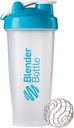 BlenderFlaske Classic Loop Top Shaker Flaske, 28-Ounce, Clear / Aqua