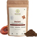 ROOTED Reishi Mushroom Extract Powder 124; Heart Health, Stress Relief, Lever. USDA Organic, 30% Beta Glucans, Certified Organic (2.11 Ounce)