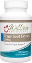 Wellness Resources Grape Seed Extract Supplement, Højeste potens 95% OPC, understøtter hud og væv sundhed, vein sundhed, og immunitet (100 kapsler, 200mg per kapsel)